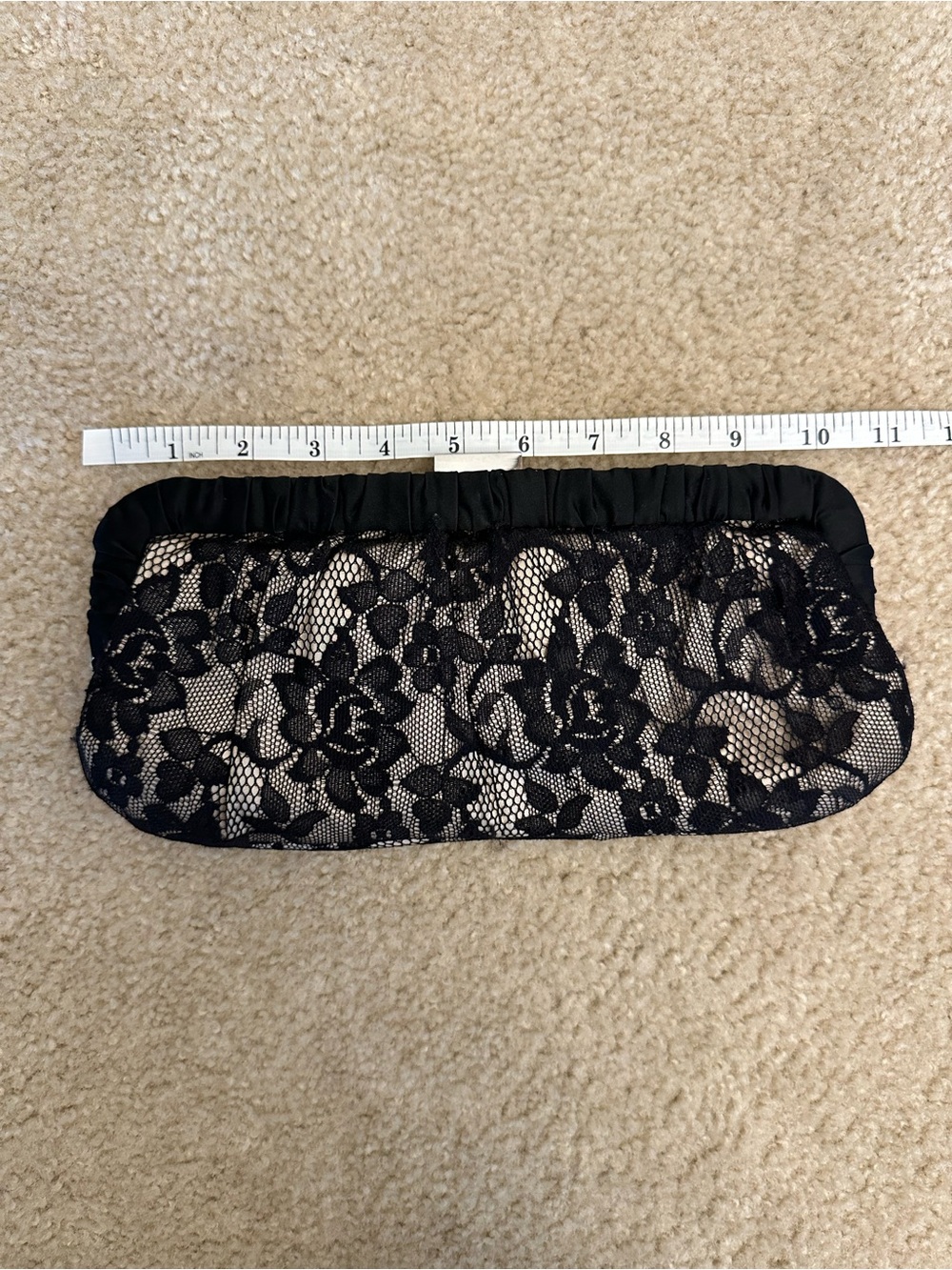 Call It Spring Black Cream Lace Formal Purse Clutch Wedding Event - Picture 2 of 9